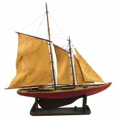 TWO MAST SHIP MODEL, 20TH C.,