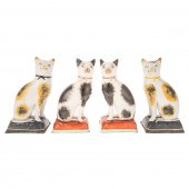 TWO MATCHED PAIRS OF STAFFORDS