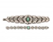 TWO MATL SILVER AND TURQUOISE