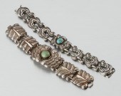 TWO MATL SILVER AND TURQUOISE