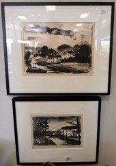 TWO MAURICE DE VLAMINCK (FRENC