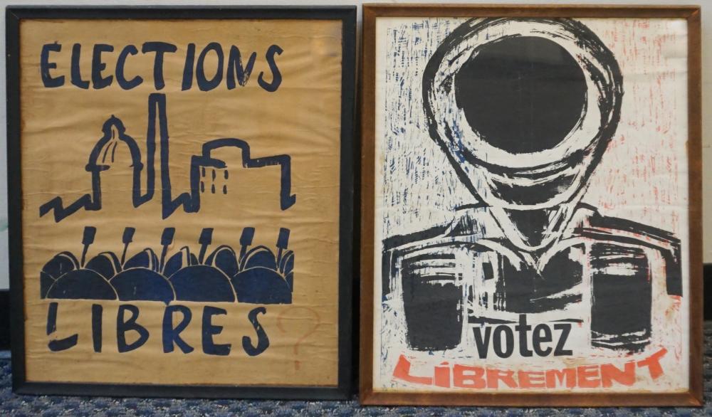 TWO 'MAY 68' FRENCH PROTEST ART