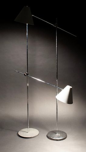 TWO MCM ARTICULATING FLOOR LAMPSTWO