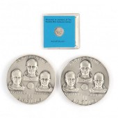 TWO MEDALLIC ART APOLLO XI MED