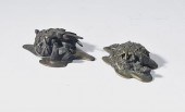 TWO MEIJI BRONZE OKIMONO SCULP