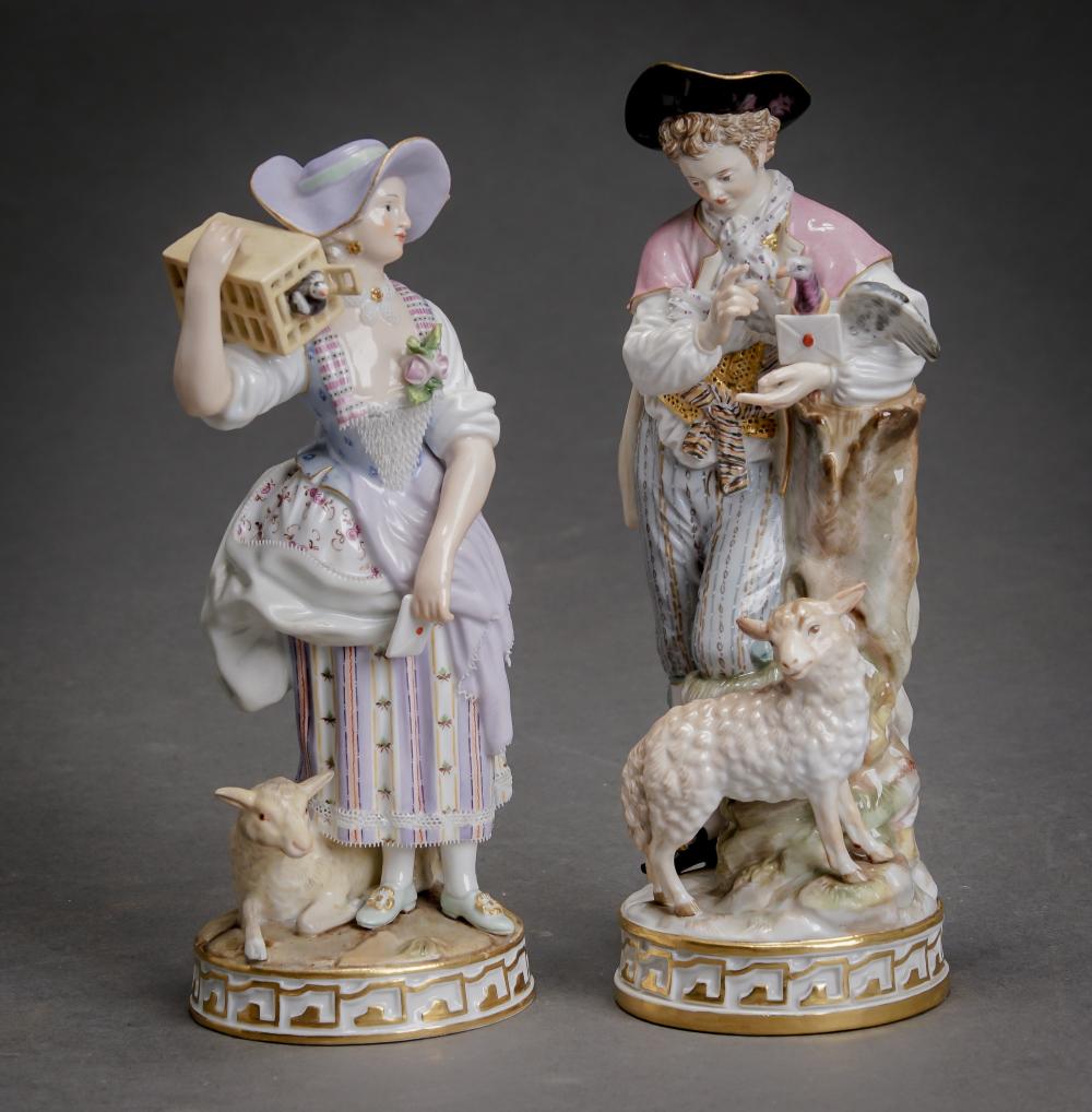 TWO MEISSEN ALLEGORICAL FIGURES