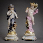 TWO MEISSEN ALLEGORICAL FIGURE