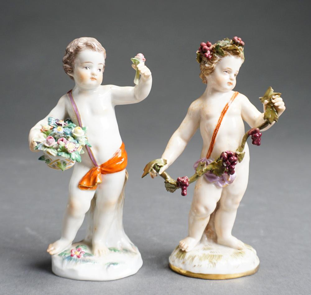 TWO MEISSEN ALLEGORICAL FIGURINES