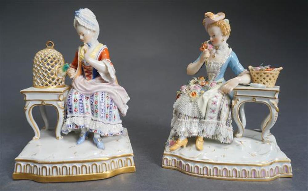TWO MEISSEN ALLEGORICAL FIGURINES