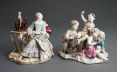 TWO MEISSEN AND GERMAN ALLEGOR