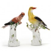 TWO MEISSEN BIRD FIGURINES 20t