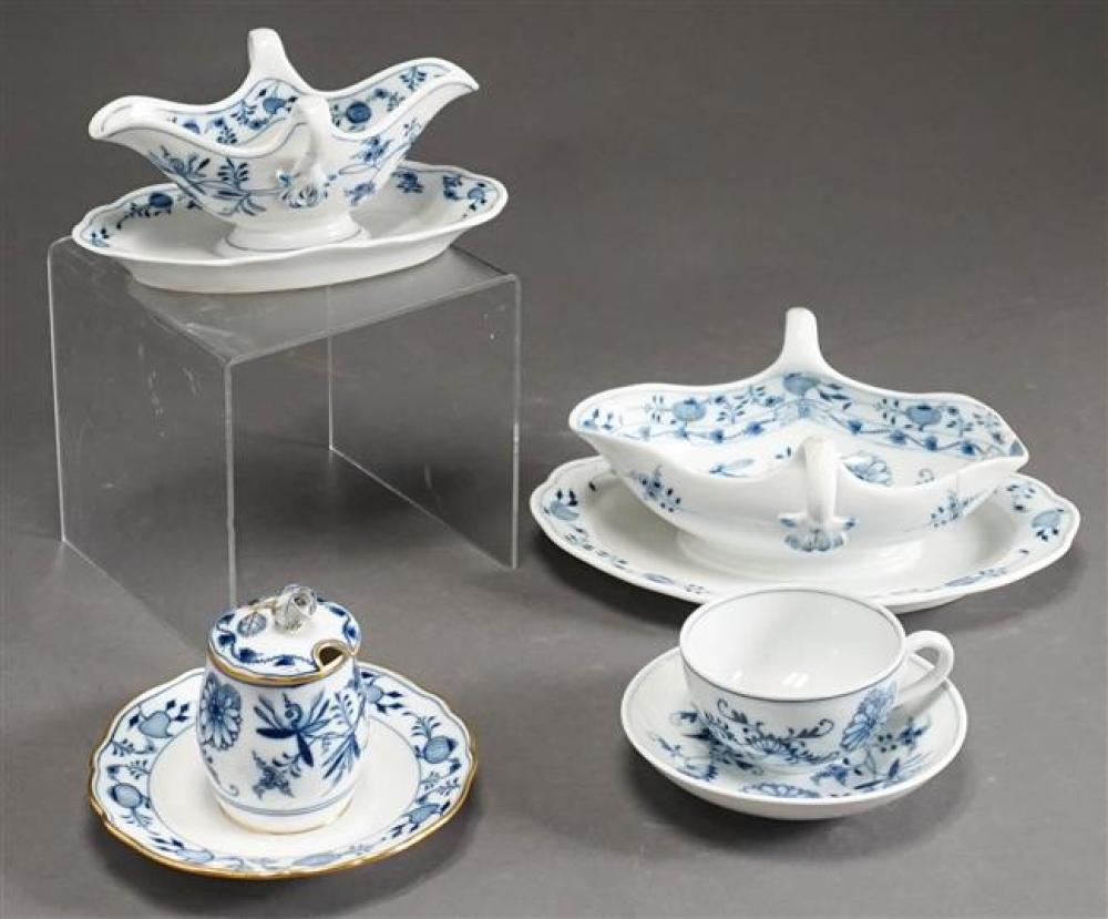 TWO MEISSEN BLUE ONION PATTERN