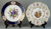 TWO MEISSEN CABINET PLATESTWO