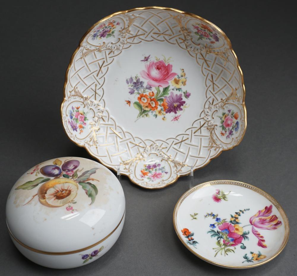 TWO MEISSEN DESSERT ARTICLES WITH