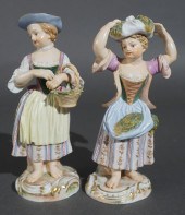 TWO MEISSEN DRESDEN PORCELAIN