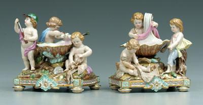 Two Meissen figural groups,