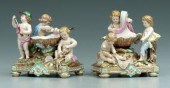 Two Meissen figural groups, ch