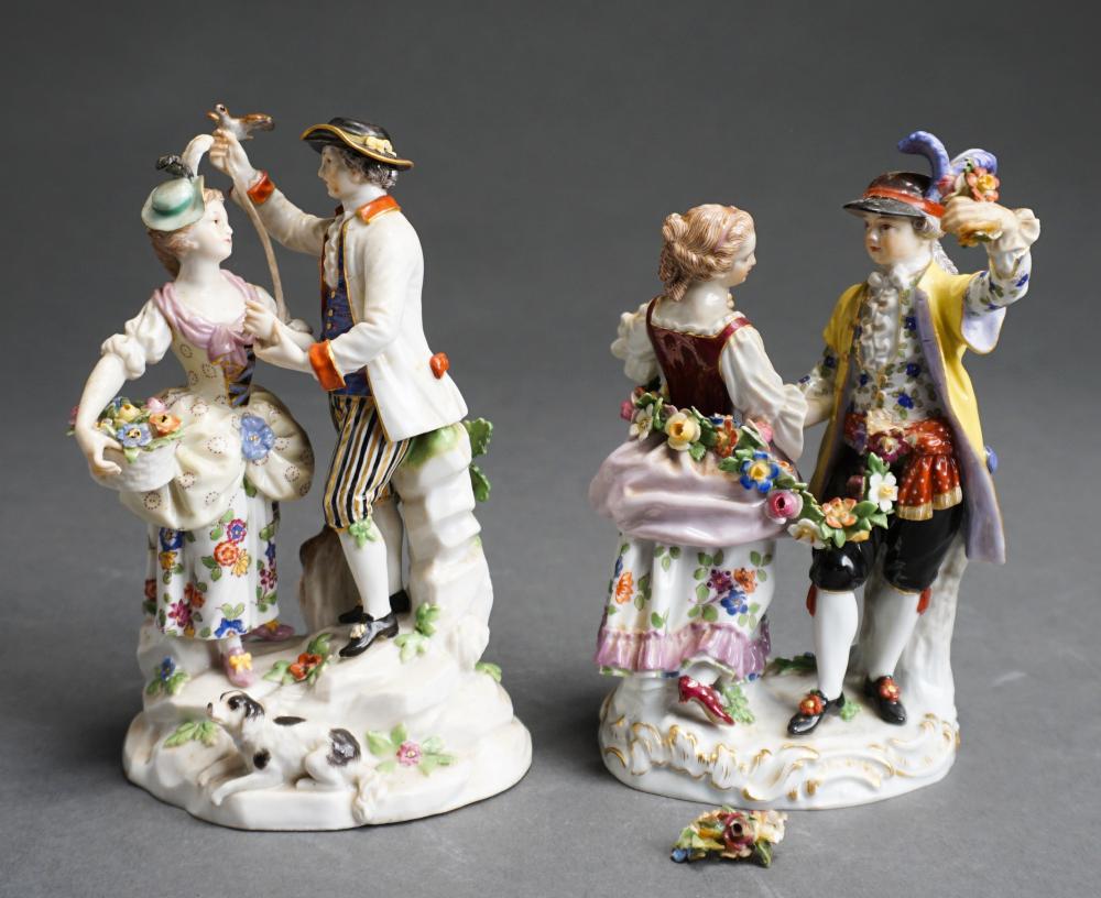 TWO MEISSEN FIGURAL GROUPS OF