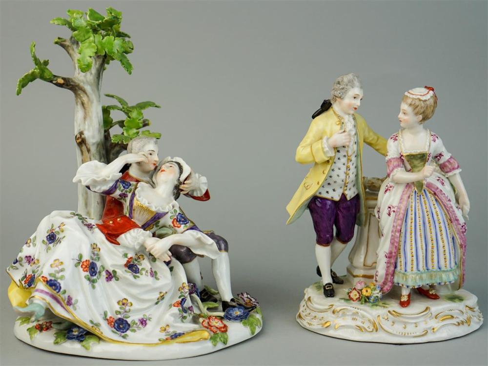 TWO MEISSEN FIGURAL GROUPS OF