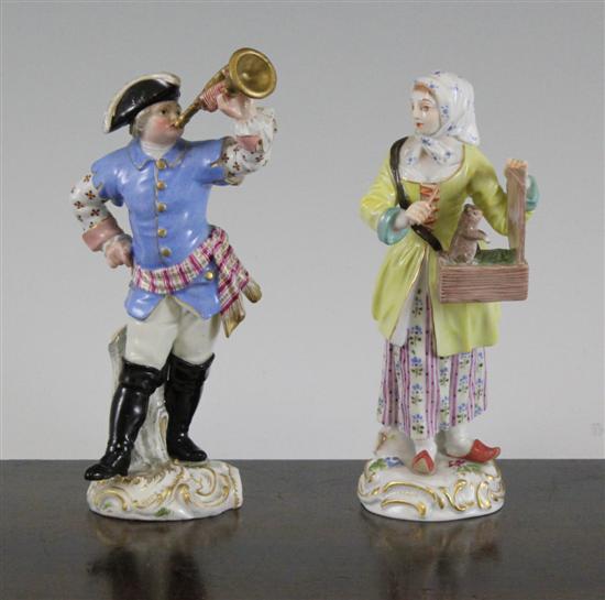 Two Meissen figures late 19th