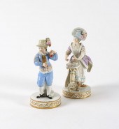 TWO MEISSEN FIGURES OF A CARD