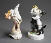 TWO MEISSEN FIGURES OF A 'CUPI