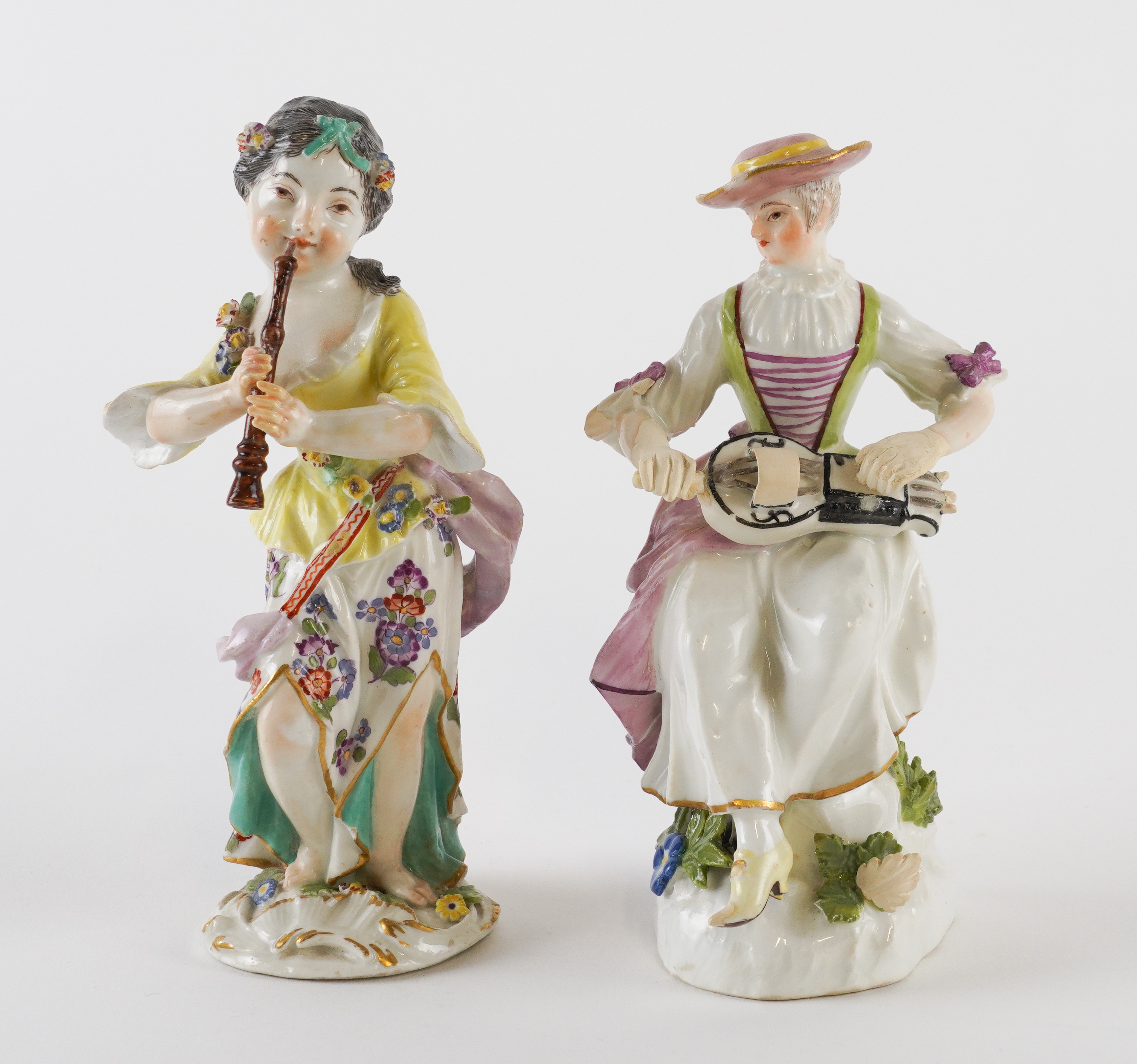 TWO MEISSEN FIGURES OF FEMALE