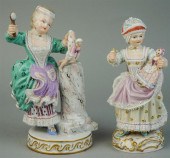 TWO MEISSEN FIGURES OF GIRLS W