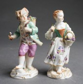TWO MEISSEN FIGURINES OF BOY A