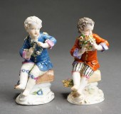 TWO MEISSEN FIGURINES OF SEATE