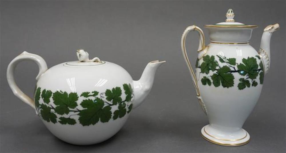 TWO MEISSEN "NAPOLEON IVY'S" TEA