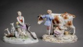 TWO MEISSEN PASTORAL FIGURAL G