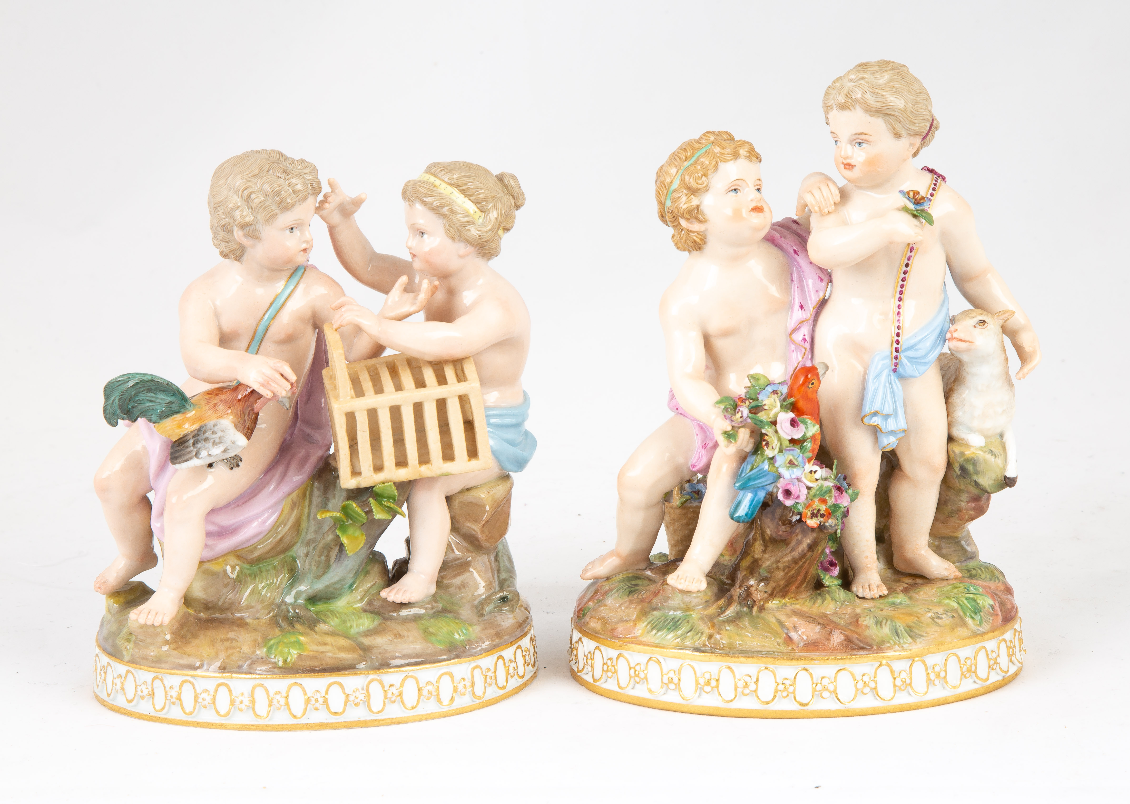 TWO MEISSEN PIECES 19th century.
