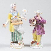 TWO MEISSEN PORCELAIN ETHNIC F