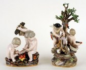 TWO MEISSEN PORCELAIN FIGURAL