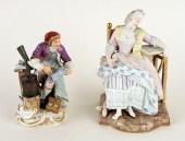 TWO MEISSEN PORCELAIN FIGURAL