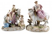 TWO MEISSEN PORCELAIN FIGURAL