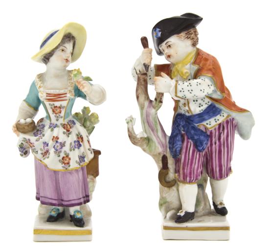Two Meissen Porcelain Figures