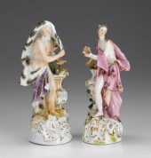 Two Meissen porcelain figures
