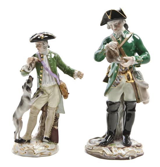 *Two Meissen Porcelain Figures of