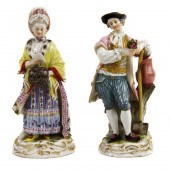 TWO MEISSEN PORCELAIN FIGURES