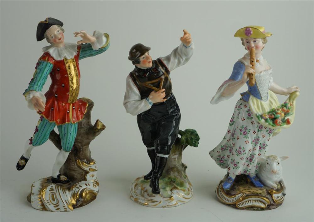 TWO MEISSEN PORCELAIN FIGURES OF