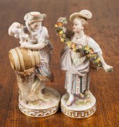 TWO MEISSEN PORCELAIN FIGURINE