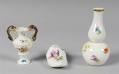 TWO MEISSEN PORCELAIN MINIATUR