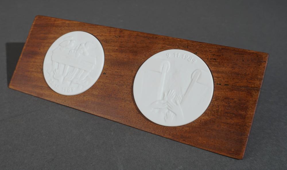 TWO MEISSEN PORCELAIN PLAQUES,
