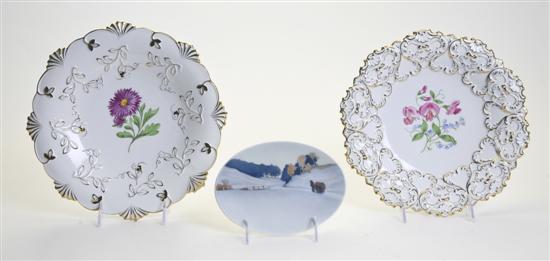*Two Meissen Porcelain Plates