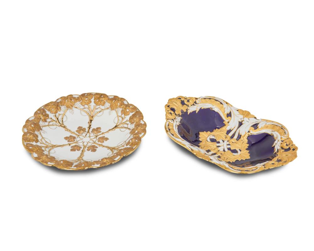 TWO MEISSEN PORCELAIN SERVING