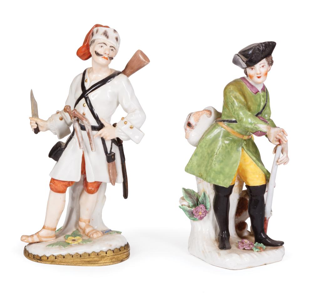 TWO MEISSEN-STYLE PORCELAIN