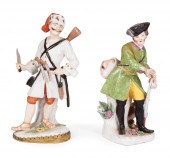 TWO MEISSEN-STYLE PORCELAIN FI