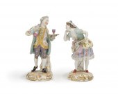 TWO MEISSEN-STYLE STANDING FIG